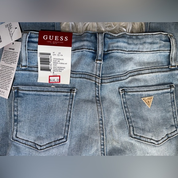New Kids Guess Mr Zuley Skinny Jeans Light Destroyed Style Adj Waist Size 8, $45 - Picture 4 of 10